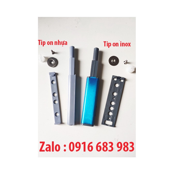 Dụng cụ nhấn-mở hít cánh tủ -nêm  nhấn mở tip-on chất liệu nhựa ABS và inox Hộp 10 cái