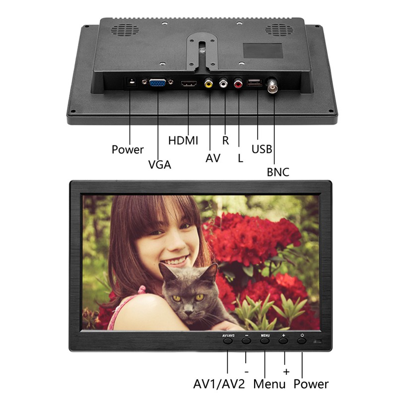 Màn hình 10.1 Inch Lcd HDMI + VGA + AV cho máy tính | BigBuy360 - bigbuy360.vn