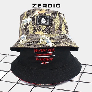  Nón vành tròn tai bèo Mũ bucket họa tiết 2 mặt vải cotton cao cấp cho cả nam và nữ 