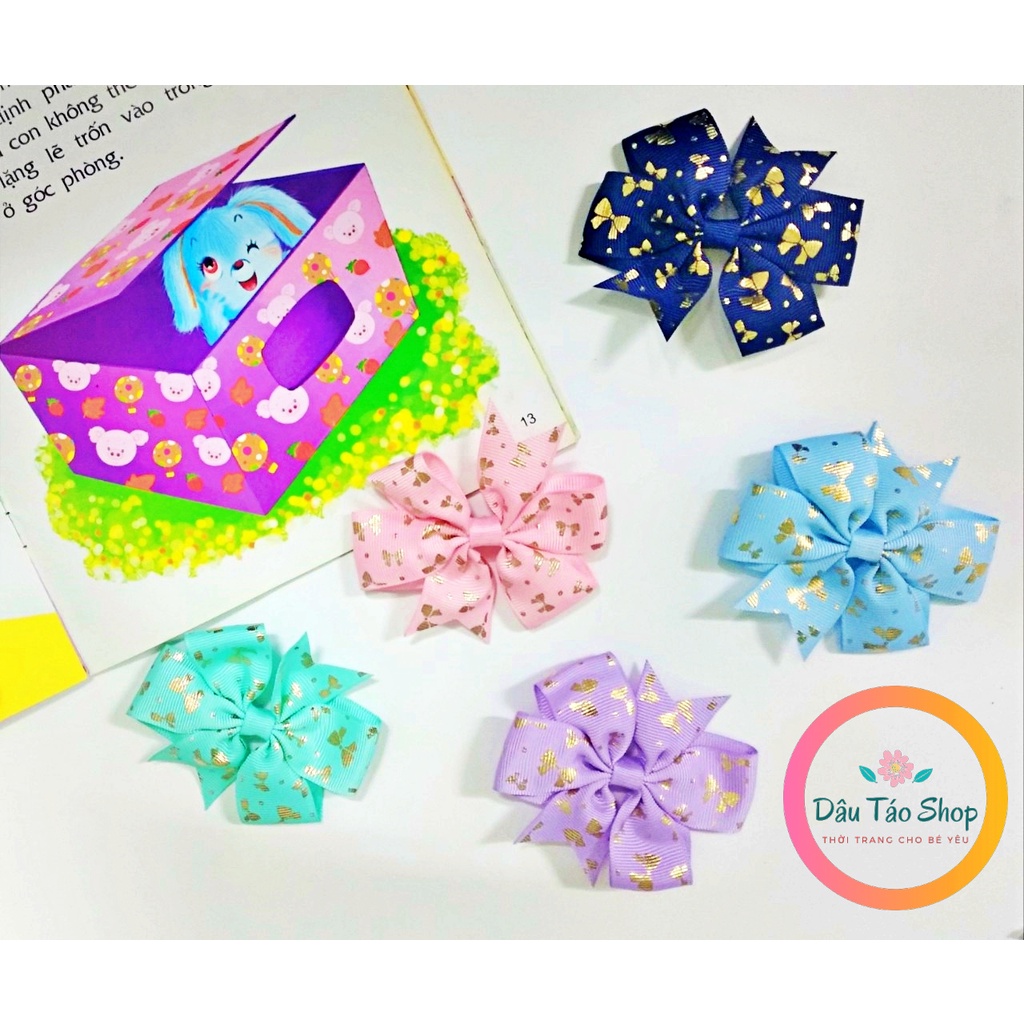 Kẹp nơ bằng vải dễ thương, xinh xắn cho bé gái