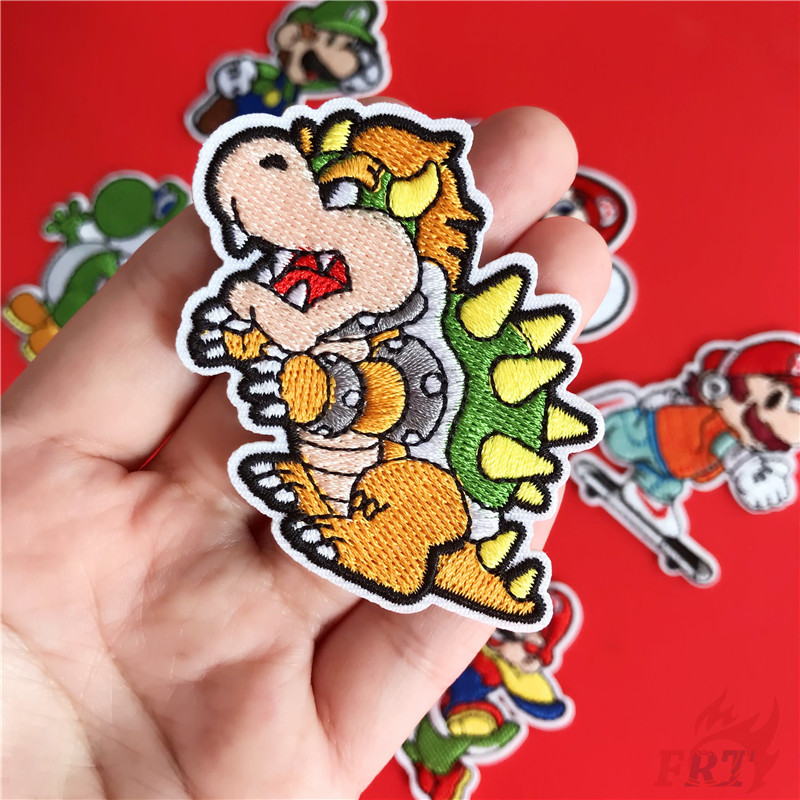 Miếng vá ủi thêu quần áo hình Super Mario đáng yêu