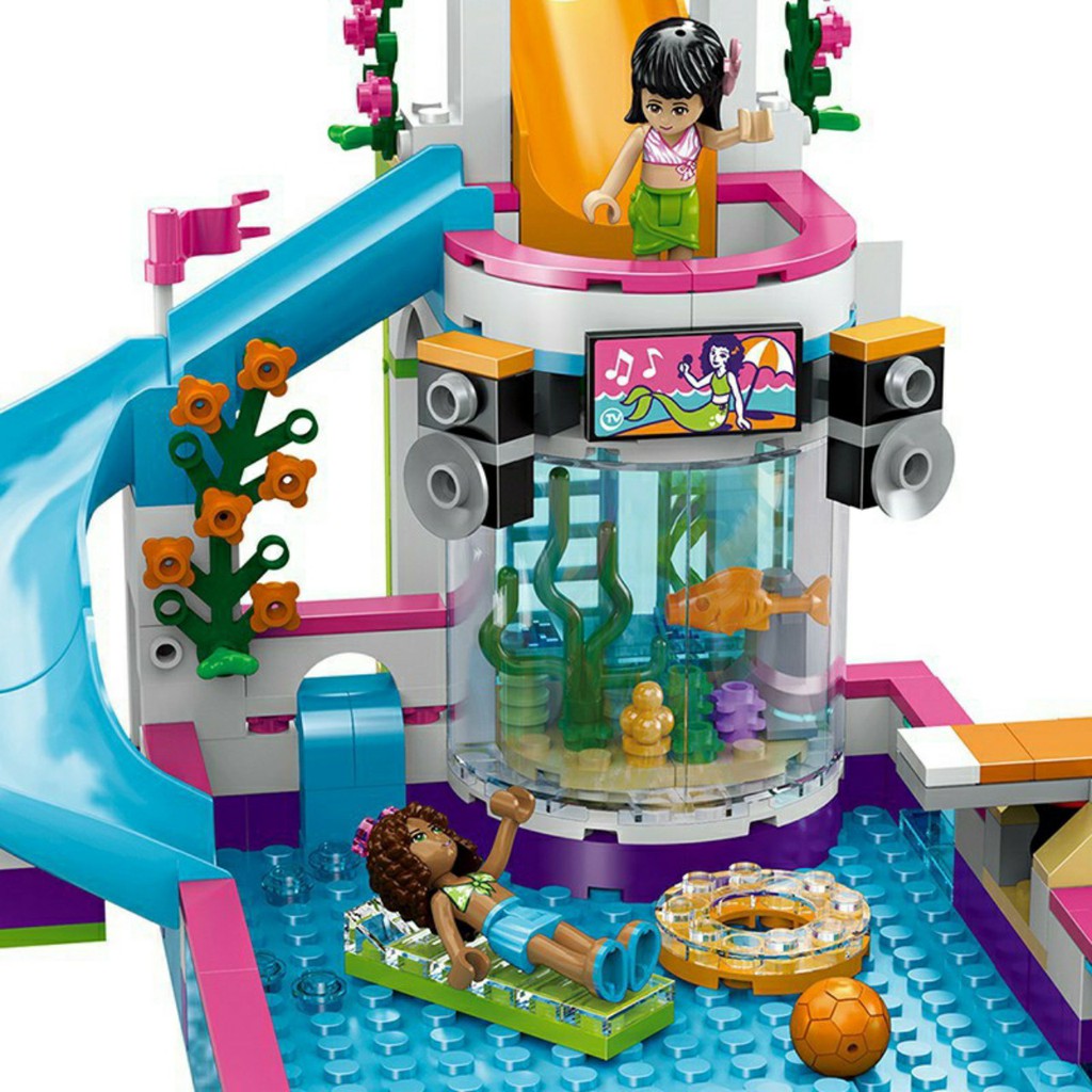 Bộ Lego Con Gái Xếp Hình Friends Biệt Thự Của Andrea & Martina 76008  Lego Cầu Trượt Mùa Hè