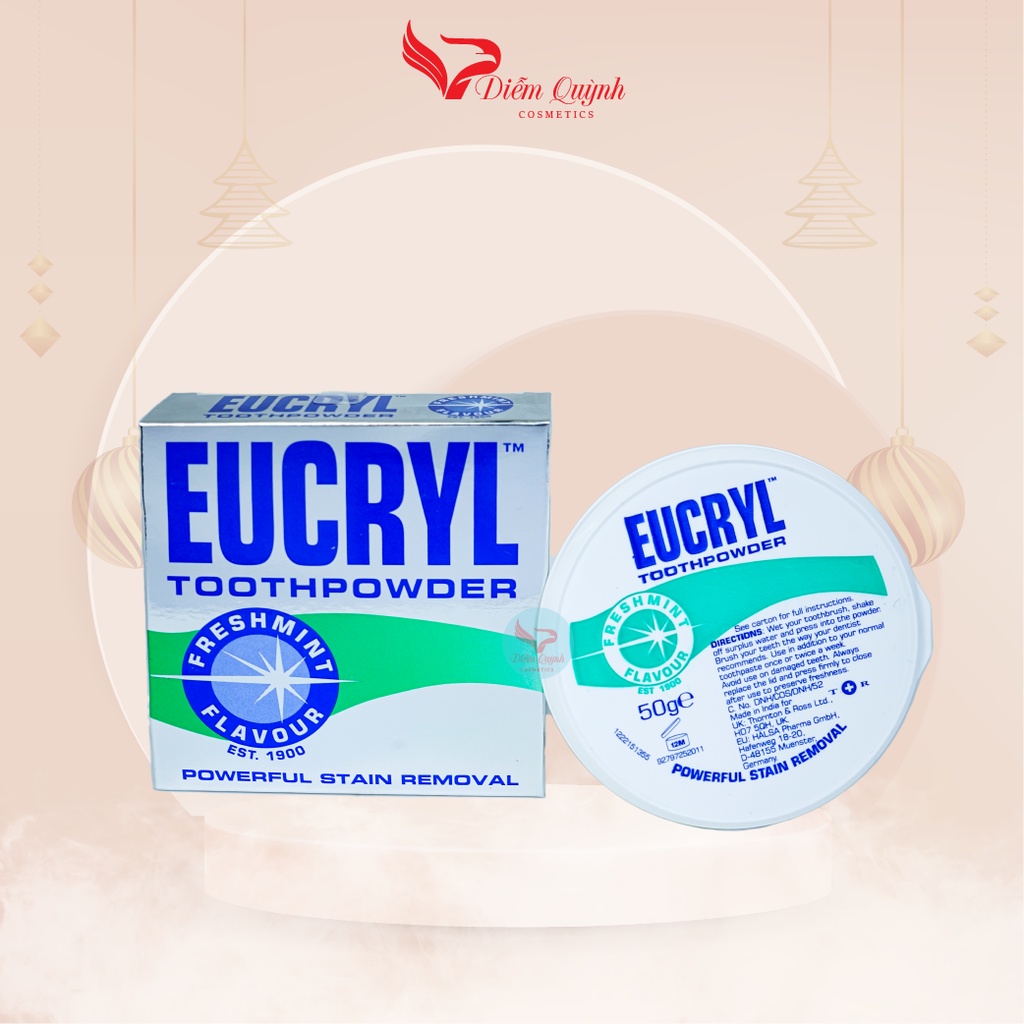 Bột Tẩy Trắng Răng Kem Đánh Răng Eucryl Powerful Stain Removal Toothpowder