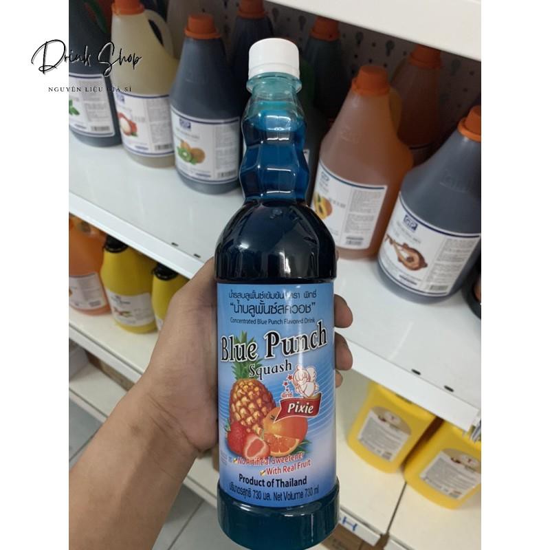 Siro (Syrup) Thái Lan Pixie đủ vị 730ML Vải, chanh dây, nho, bạc hà, blue punch,đào, dâu