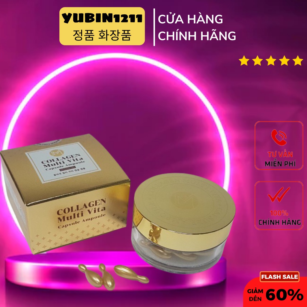 VIÊN COLLAGEN TƯƠI AMMUD MULTI VITA AMPOULE HÀN QUỐC 38v
