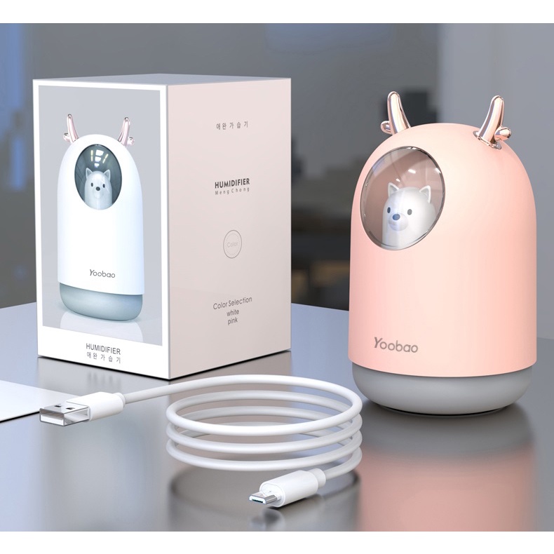 Máy phun sương tạo độ ẩm sạc usb hình gấu M106
