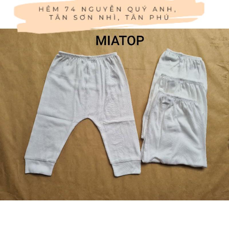 (5-10Kg) QUẦN DÀI COTTON RÃ ĐÁY TRẮNG BO GẤU MIATOP