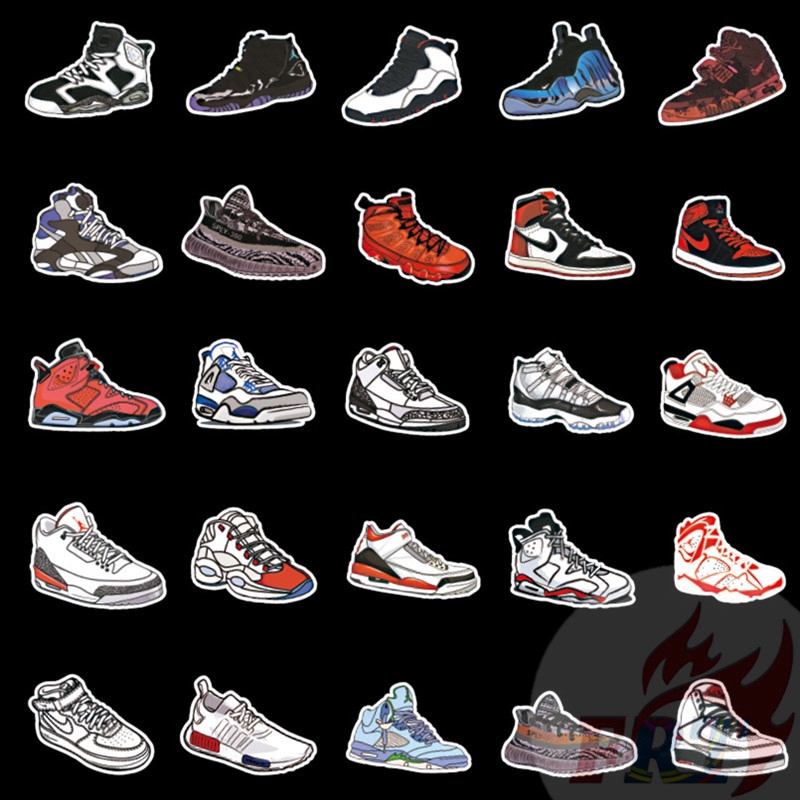 ❉ Sports Shoes - Fashion Brand Series 03 Stickers ❉ 100Pcs/Set DIY Luggage Laptop Skateboard Doodle Stickers