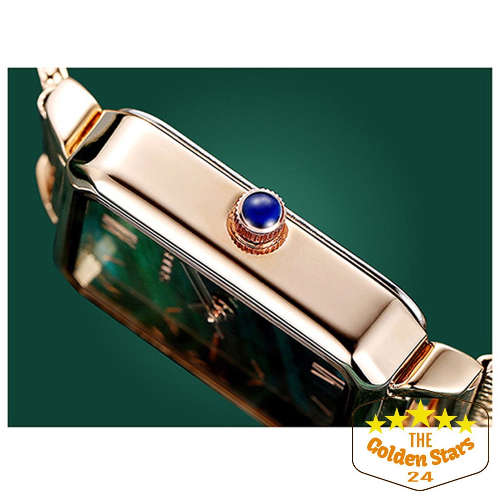 [Chính hãng] Đồng hồ nữ dây da mặt chữ nhật Sanda GSS09 cổ điển nàng tay nhỏ đeo vẫn đẹp tặng kèm hộp và pin cao cấp