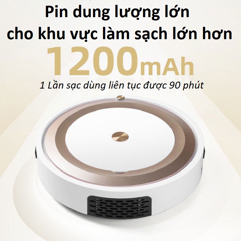 Robot hút bụi lau nhà thông minh dễ dàng điều khiển qua app trên điện thoại sử dụng pin sạc tại khohanggiarevn