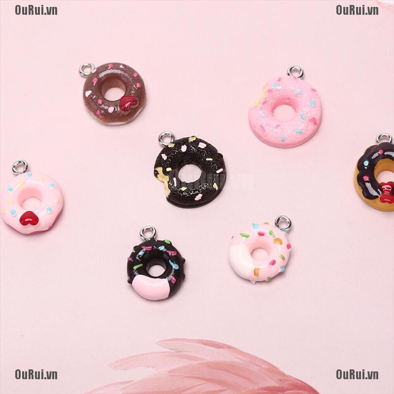Bộ 10 Trang Sức Hình Bánh donut Dễ Thương