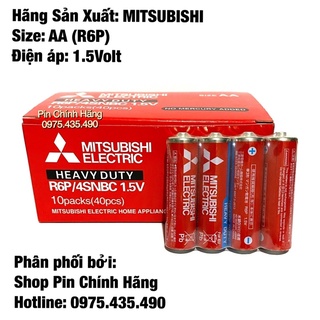 Hộp 40 viên pin aa mitsubishi 1.5v hàng chính hãng