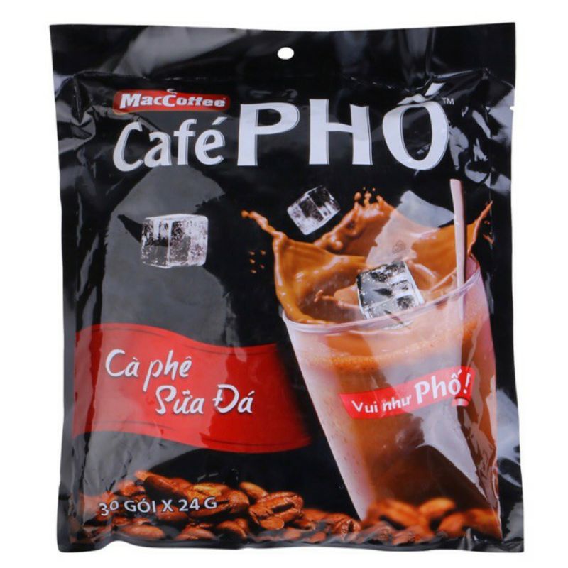 Cà phê Phố sữa đá Bịch (30 gói x 24gr)