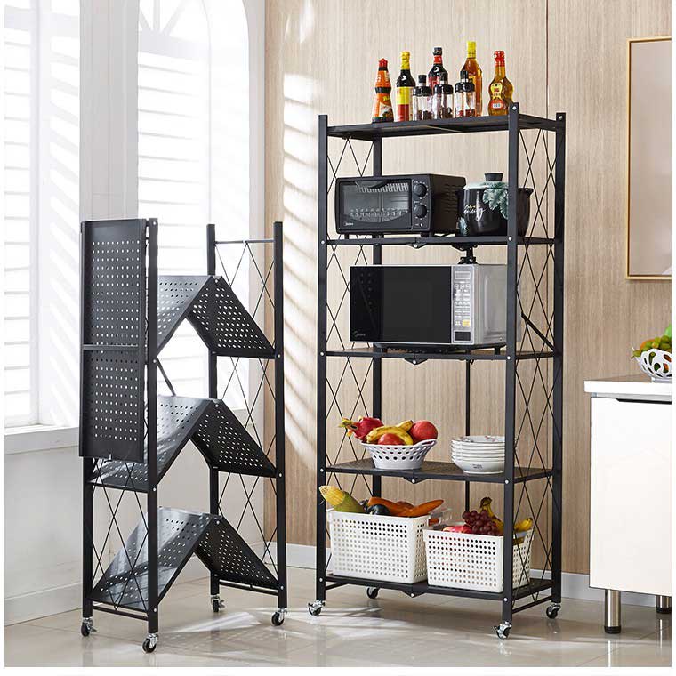 Kệ gấp gọn thép các bon chống gỉ 5 lớp Chi An - Thiết kế sang trọng, tháo lắp đơn giản, di chuyển dễ dàng, tải 300kg