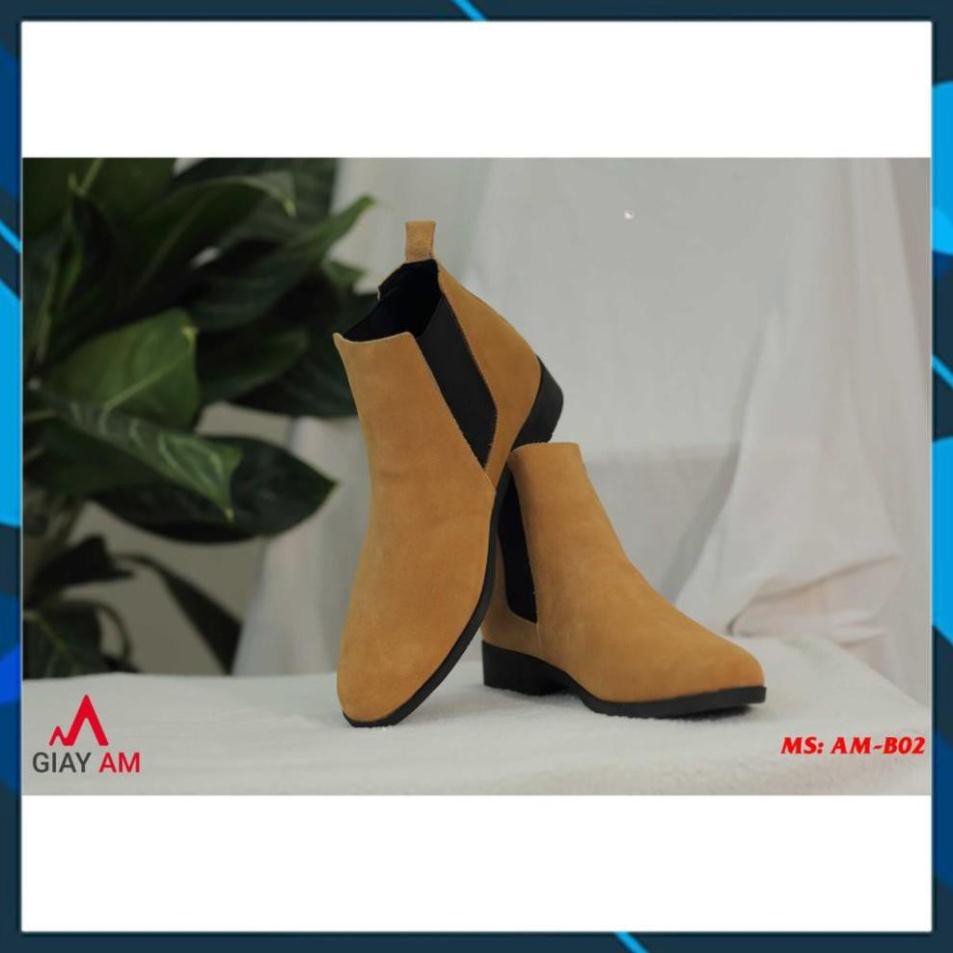 Xả Mới - Giày Chelsea Boot da lộn tăng 4cm chiều cao -Giày cổ cao AL6 " , < # ' ' , ' .