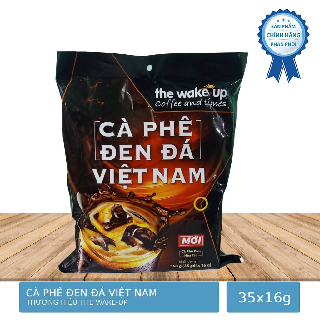 [Mã GROXUAN1 giảm 8% đơn 150K] Bịch 35 Gói Cà Phê Đen Hòa Tan Đen Đá Việt Nam Thương Hiệu Wakeup 16g | BigBuy360 - bigbuy360.vn