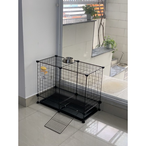 {COMBO} Chuồng Chó, Mèo lắp ghép bằng lưới sắt , có chân đế ( đa dạng kích thước )