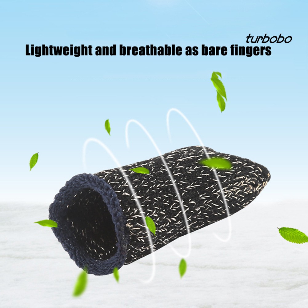 SJPJ_1/2Pcs Non-Slip Breathable Touch Screen Finger Sleeve Controller for Phone Games