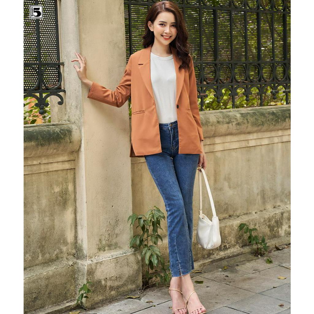 Áo blazer xẻ gấu túi bổ cơi tay dài Twentyfive NV16