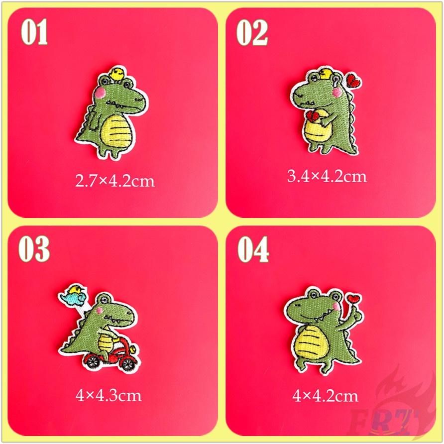 ☸ Sticker Ủi Thêu Hình Cá Sấu Dễ Thương ☸ 1 Sticker Ủi Thêu Hình Cá Sấu Ngộ Nghĩnh