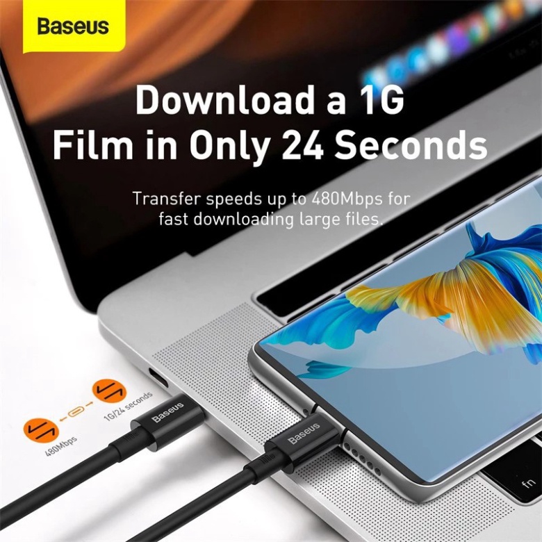 Cáp Sạc Nhanh Baseus Chuẩn 4.0 USB C Sang USB Type C 100W Cho MacBook Pro iPad Samsung Xiaomi mi 10