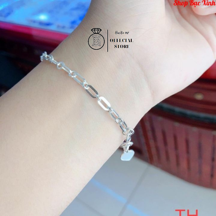 Lắc tay xích nữ Bạc ta , sáng bóng , hot hit