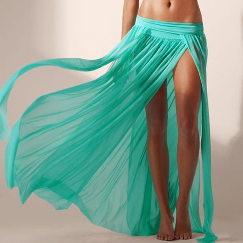 Chân váy maxi xuyên thấu phối bikini gợi cảm