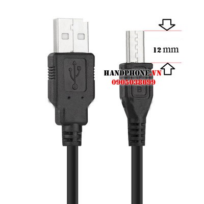 Cáp sạc kết nối data MicroUSB chân dài 12mm