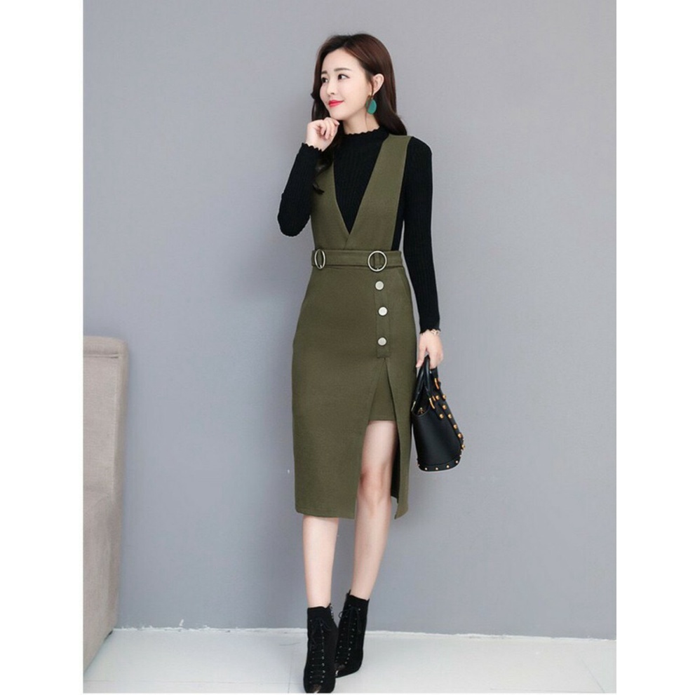 Set yếm thu đông siêu sang chảnh DÀI tôn dáng cực xinh cho các nàng MIDU FASHION