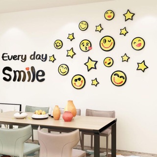 Tranh dán tường mica 3d smile, tranh trang trí phòng khách, phòng ngủ