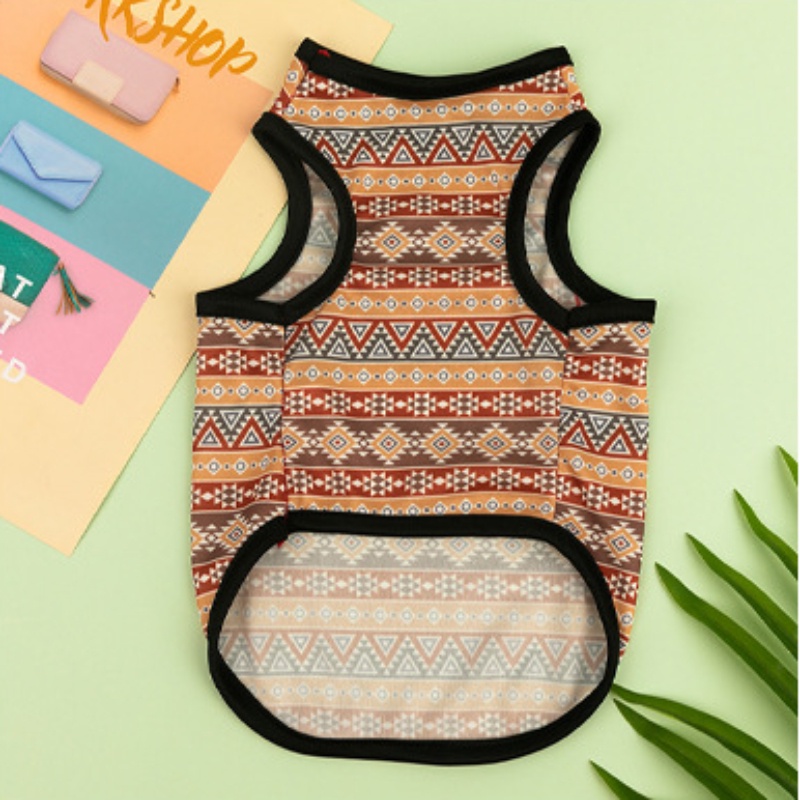 Áo Thun Thoáng Khí Họa Tiết Vintage Cho Thú Cưng