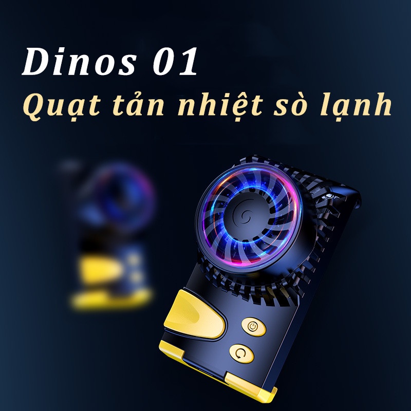 QUẠT TẢN NHIỆT DINOS 01 GẮN ĐIỆN THOẠI, TRÁNH NÓNG TRÁNH LAG KHI CHƠI GAME