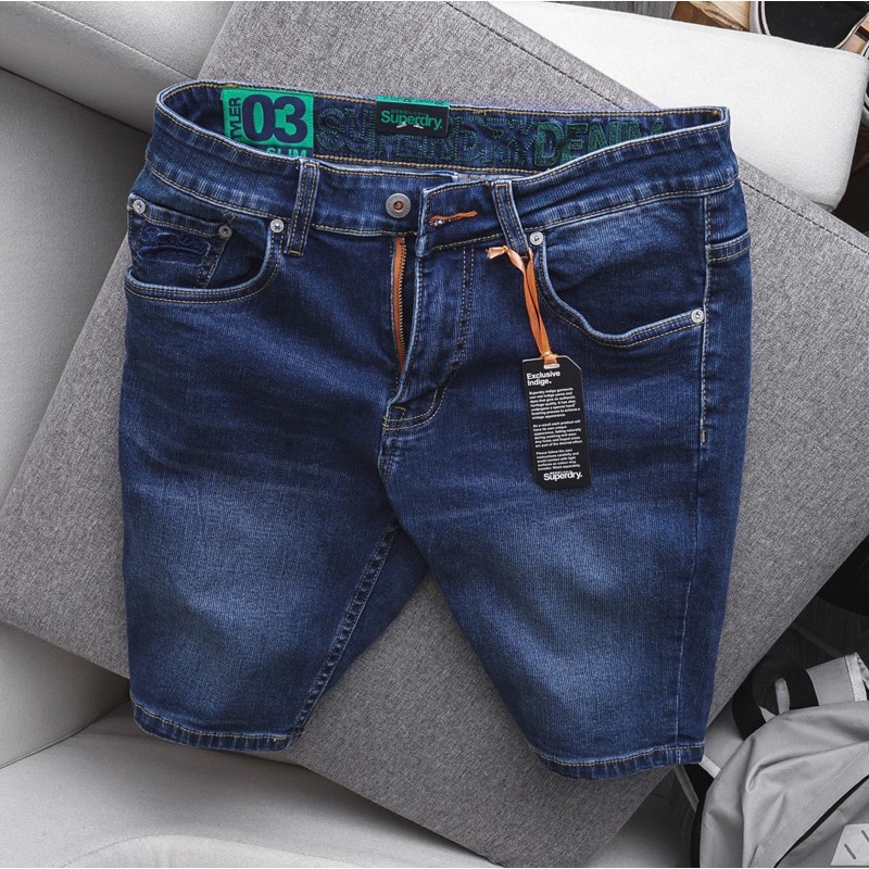 Quần Short Nam cao cấp xuất xịn- xanh rách -slimfit Hải An Jeans