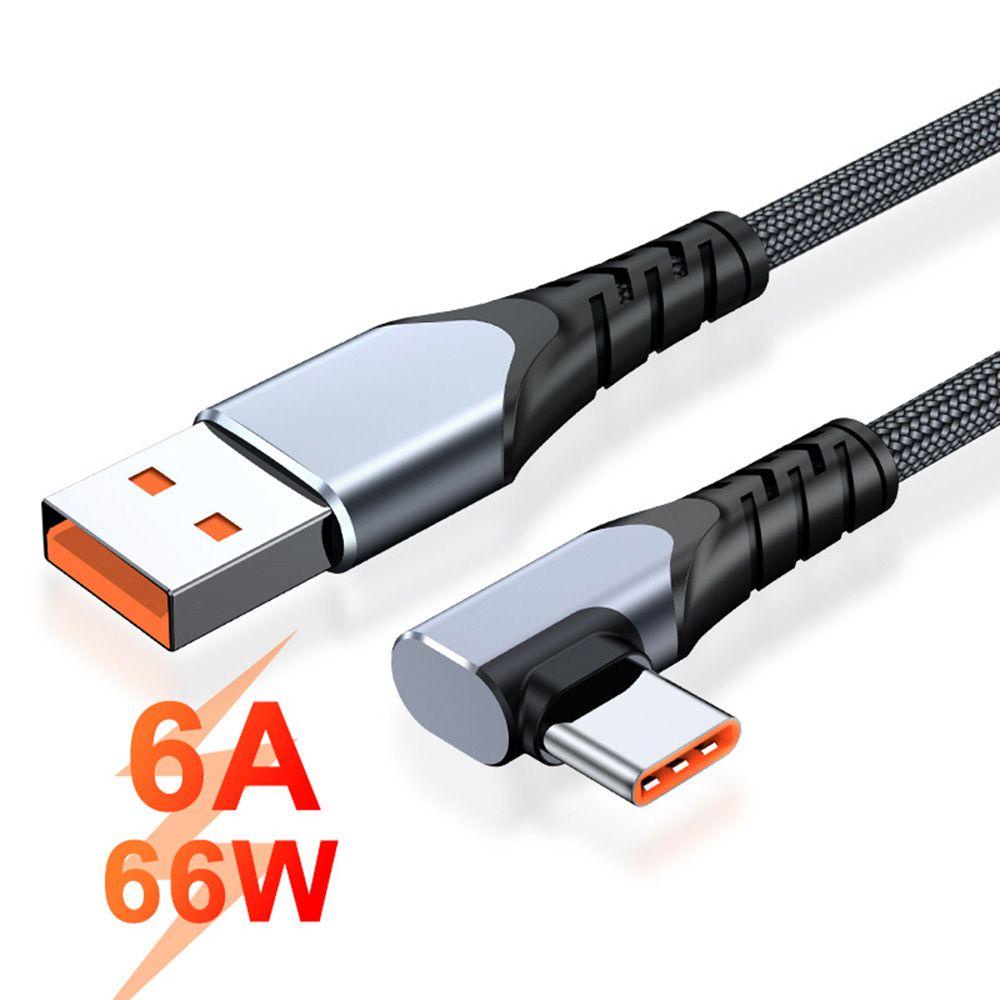 MYRONGVN Cáp Sạc Nhanh Và Truyền Dữ Liệu Đầu USB C Sang USB Type C 90 Độ 6A SCP Cho Huawei OPPO VOOC OnePlus