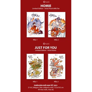 [Bìa Limited Tết 2021] Sổ vẽ màu nước Nabii Aqua Fat 300gsm a5 21 tờ