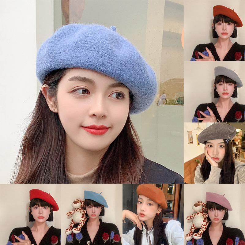 Mũ nồi màu trơn đơn giản thời trang Hàn Quốc dành cho nữ