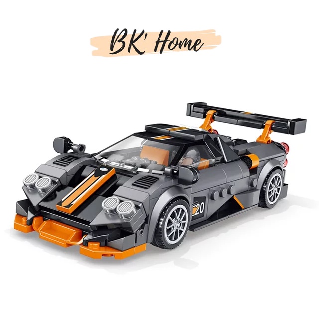 Bộ đồ chơi lắp ráp xe đua Panlos Brick mã 666017 nhựa ABS