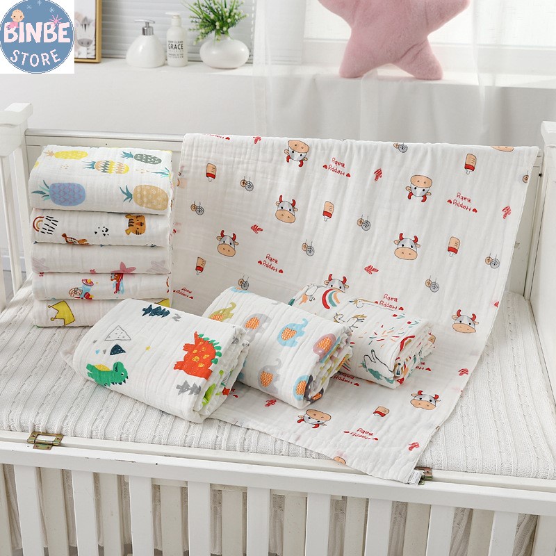 Khăn tắm cho bé, khăn xô tắm cho bé sơ sinh 4 lớp size 70*90cm loại cao cấp Binbestore
