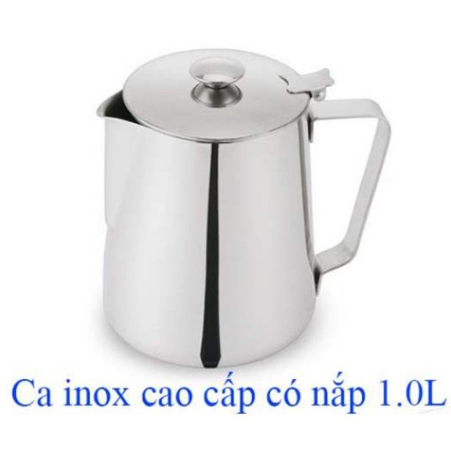 Ca inox 304 TITHAFAC có nắp và không có nắp loại lớn 2 lit - Ca chuyên dùng đựng trà đá trong các quán cà phê