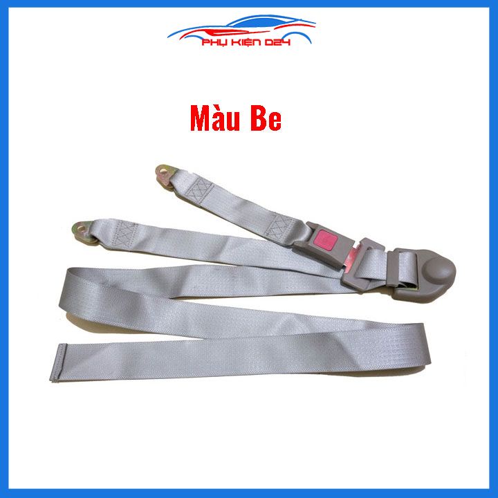Dây đai ô tô, dây đai an toàn 3 điểm màu xám - đen - be tùy chọn