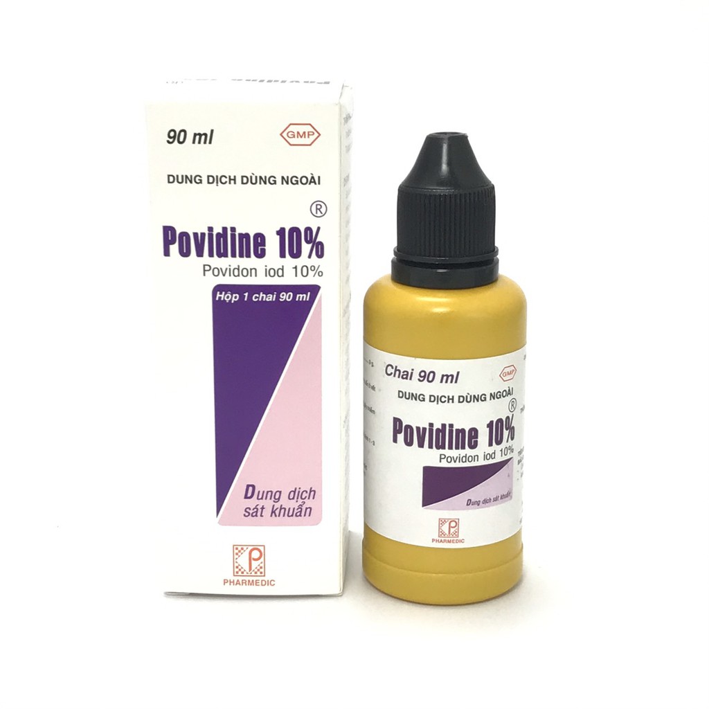 Dung dịch sát khuẩn phẫu thuật Povidine 10% 90ml povidon iod dùng ngoài da