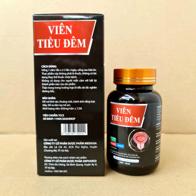 Viên Tiểu Đêm giúp bổ thận, tăng cường chức năng bàng quang, hỗ trợ tiểu đêm, tiểu rát, tiểu không tự chủ