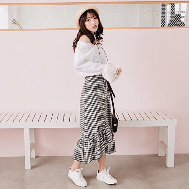 [ Hỗ trợ 10k đơn 20k ] Chân váy đuôi cá nút phá cách - cherrystore1996 | BigBuy360 - bigbuy360.vn