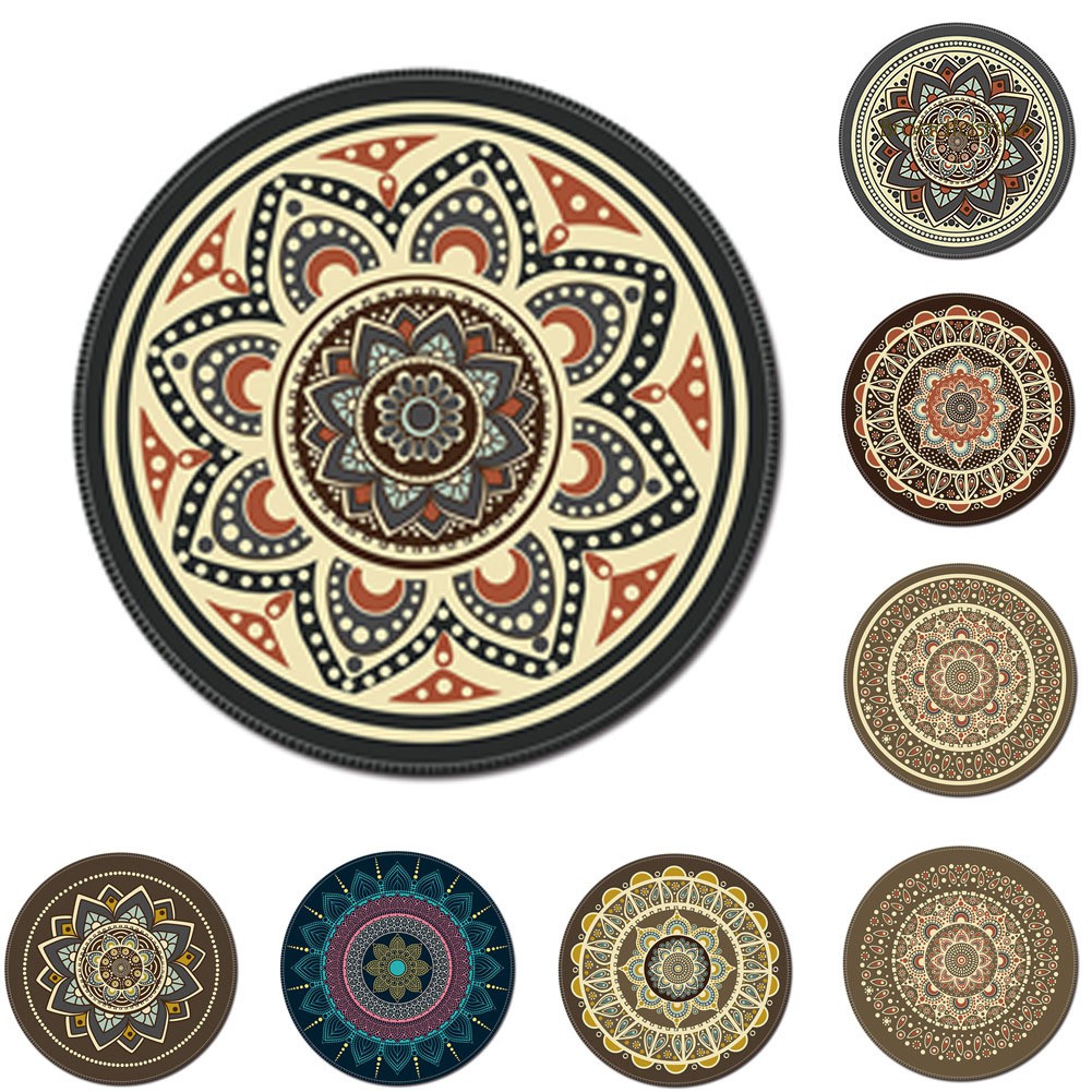 Thảm Lót Chuột Và Bàn Phím Chống Trượt In Hình Phong Cách Bohemian 3d