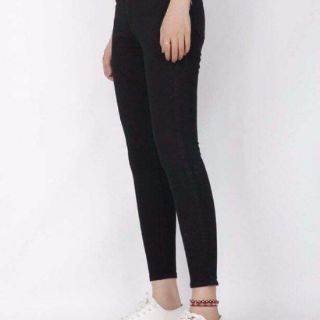 Quần jeans đen nữ co giãn size lưng cao
