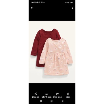 Set 2 đầm dài tay Old navy Auth