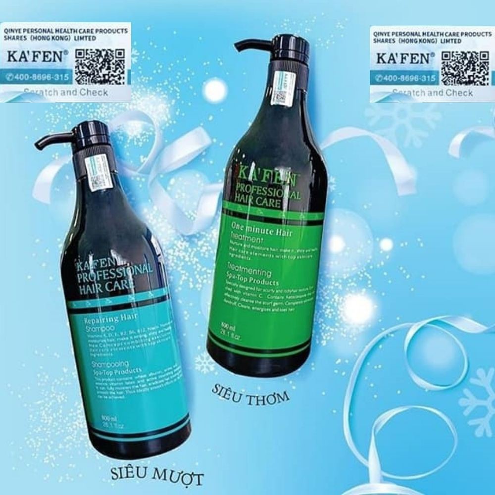 Dầu Gội KAFEN 800ml + Dầu Xả KAFEN 800ml Bộ dầu cặp cao cấp phục hồi tóc nhanh chóng, vào nếp suôn mượt CHÍNH HÃNG GX15