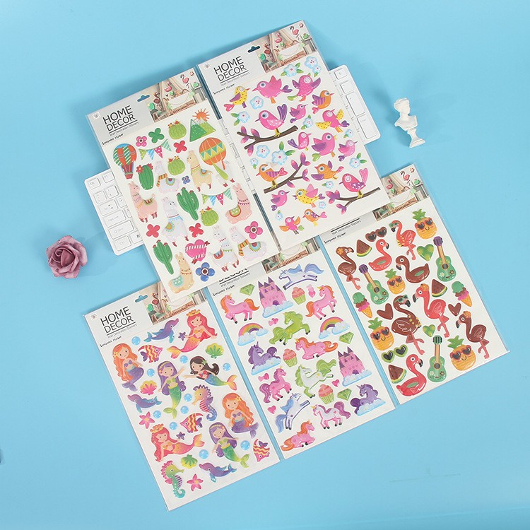 Sticker 3D biểu cảm cho bé, hình dán icon ngộ nghĩnh, nhiều mẫu chất liệu PVC chống nước, không mùi