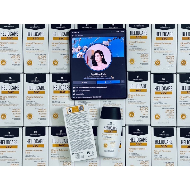 Kem chống nắng Heliocare Mineral Tolerance Fluid