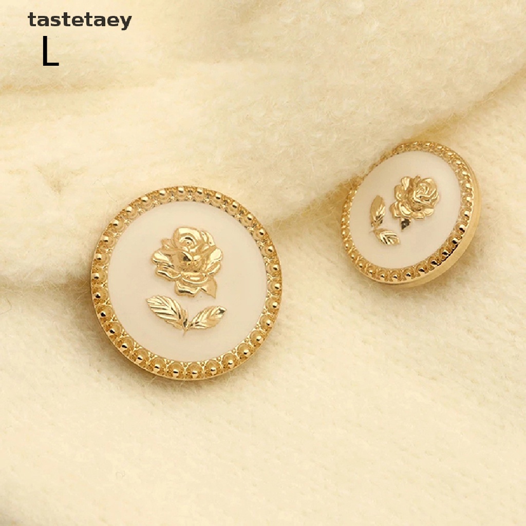 Bộ 6 nút áo khoác cardigan hình hoa hồng bằng kim loại cho nữ